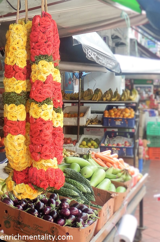 Some of the colourful ingredients on offer in Little India, Singapore