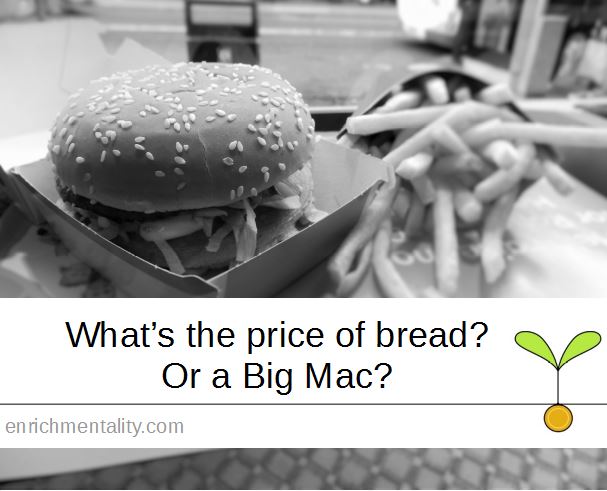 What’s the price of bread? Or a Big Mac?