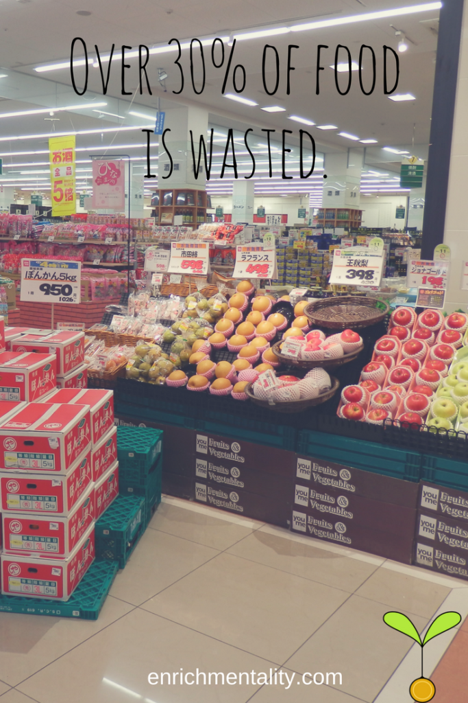 Over 30% of food is wasted after it leaves the shop.